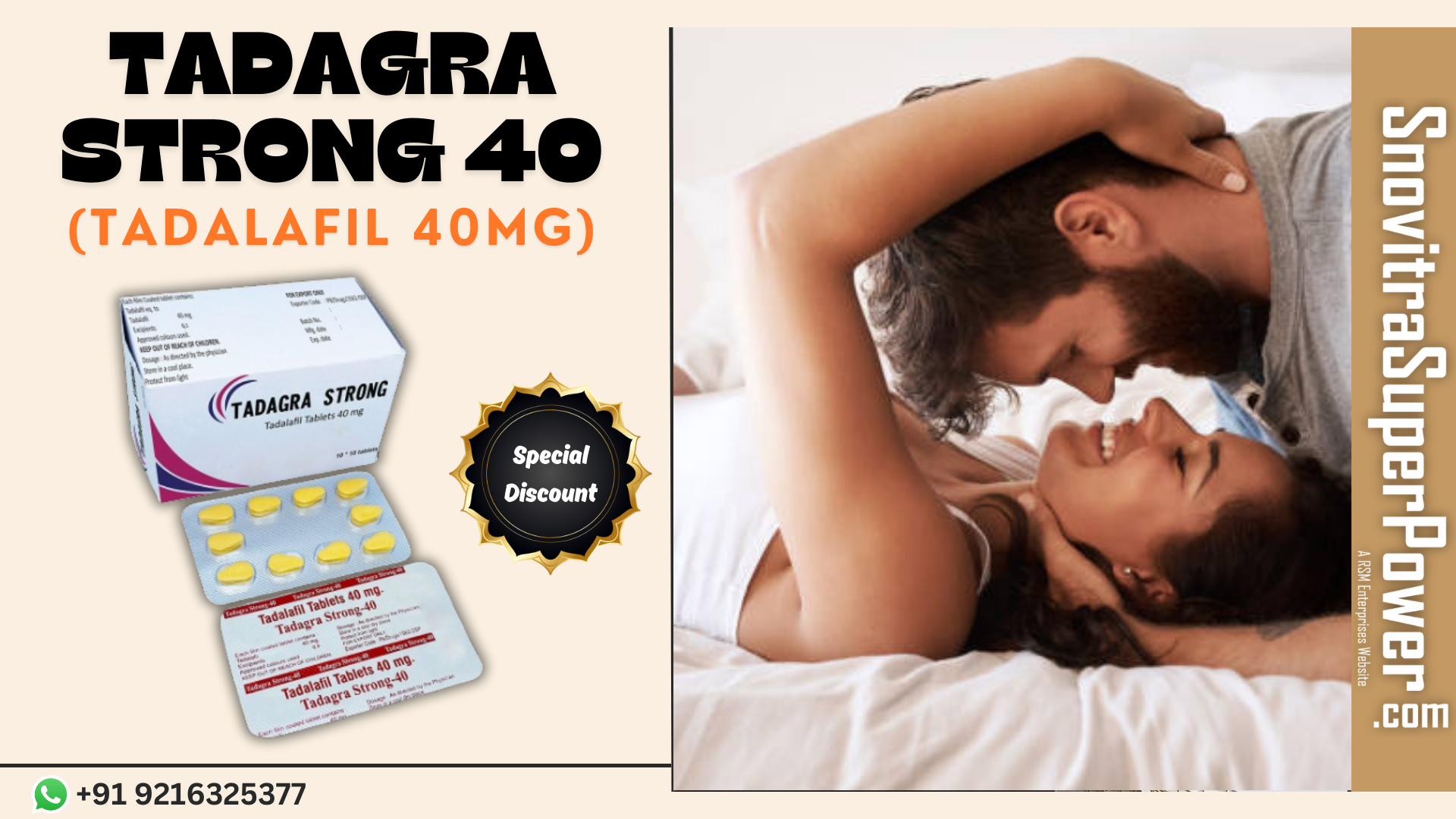 Tadagra Strong 40: An Oral Medication to Manage Erection Failure in Males