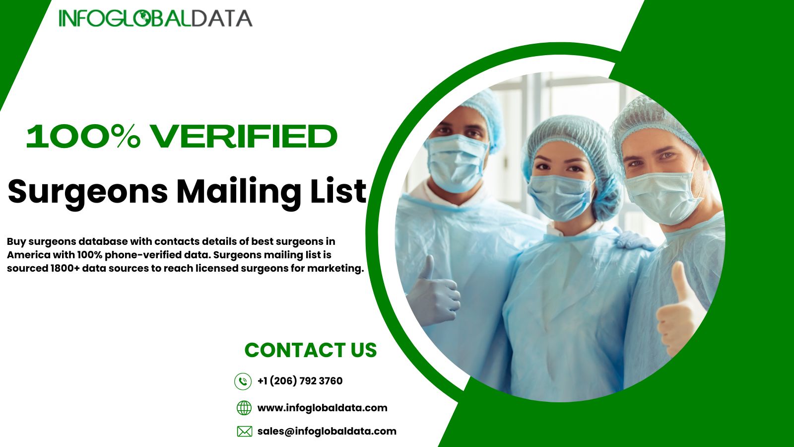 Get the best 100% Verified Surgeons Mailing List In US